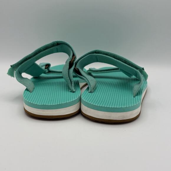 TEVA Original Universe Aqua Teal Slip On Sandals Women’s Size 9 Strappy - Picture 9 of 11